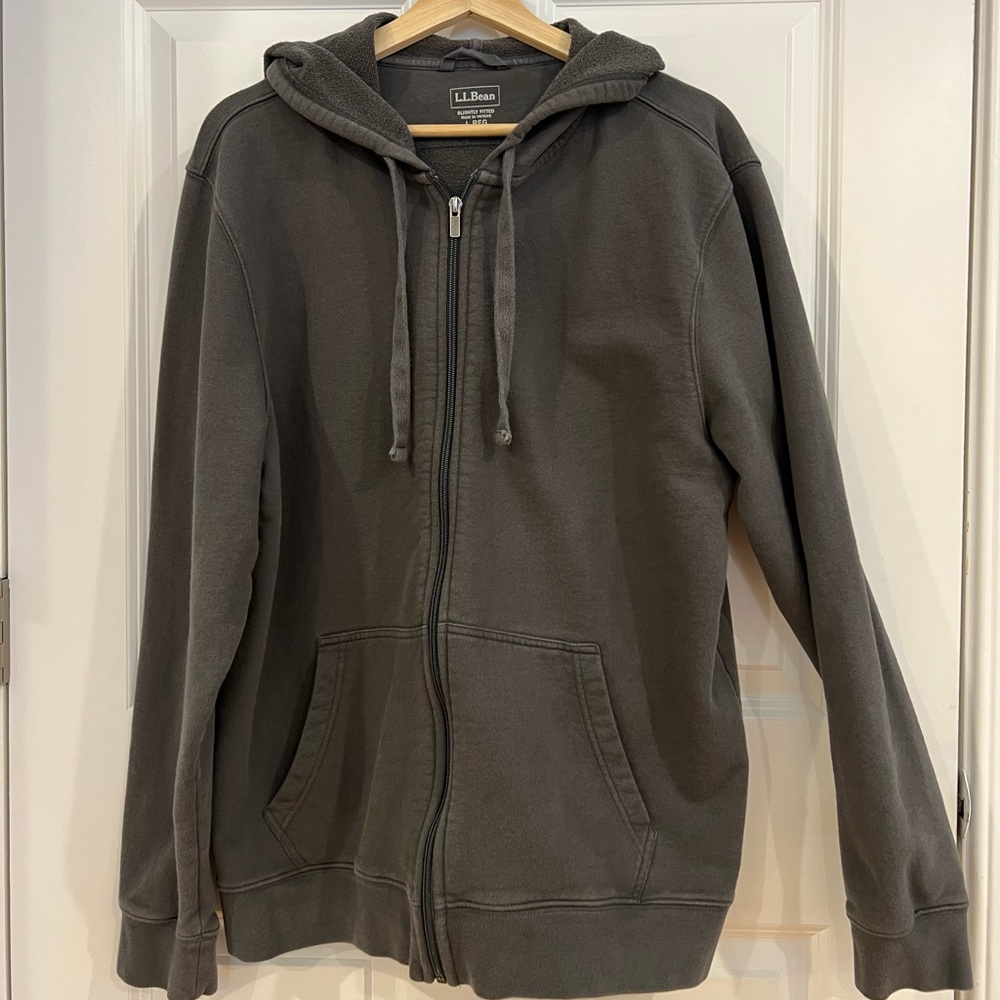 LL Bean Mens Full Zip Hoodie size Large